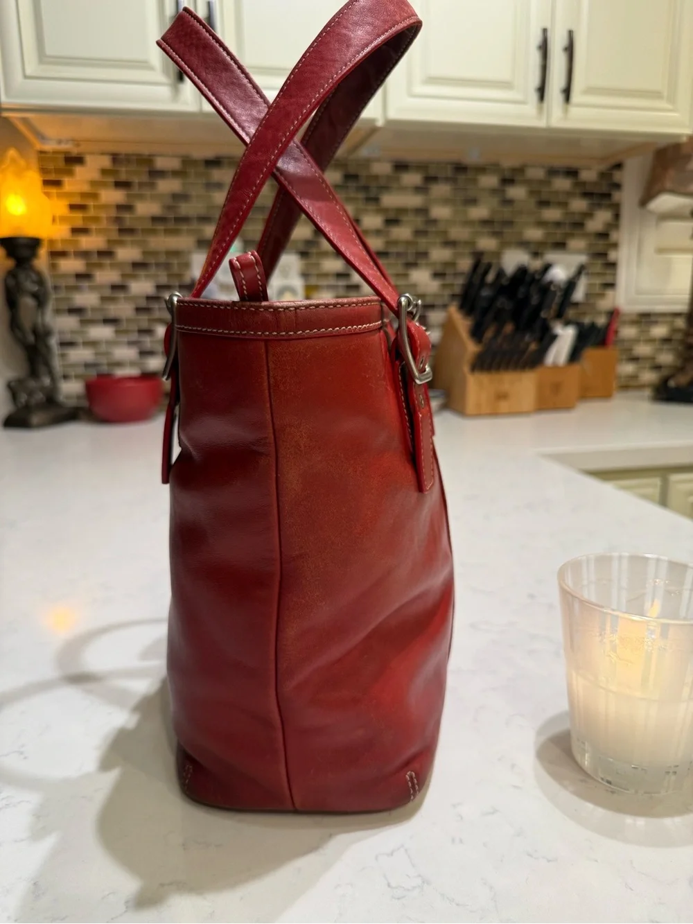 Coach leather shoulder